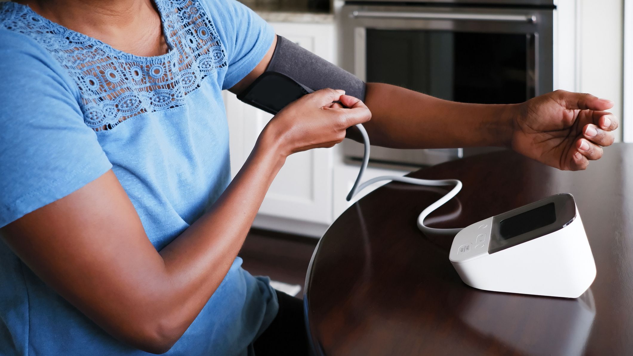 woman-adjusts-cuff-on-upper-arm-blood-pressure-royalty-free-image-1673543117 Woman adjusts cuff on upper arm blood pressure royalty free image 1673543117